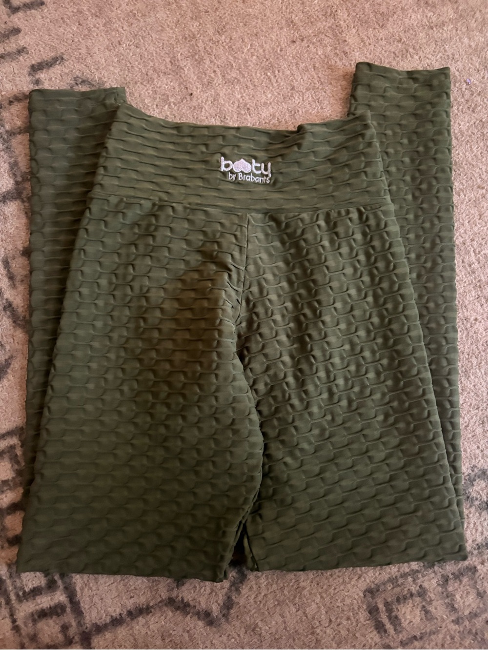 Textured Oliver green leggings